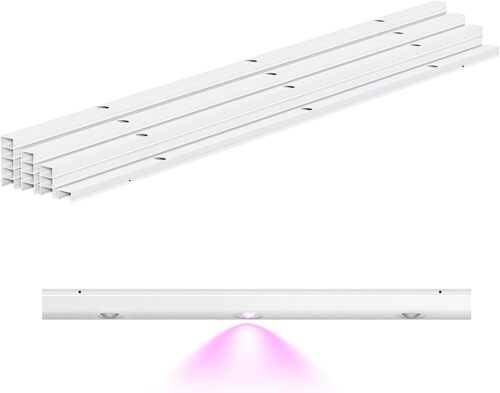 APPECK 13PCS Track Kit for Permanent Outdoor Lights, 50ft Tracks Channel, Only Compatible with C5111 Outdoor Permanent Eave Lights, White - Lot 9208