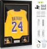 JupDec Jersey Frame Display Case, Large Clear Acrylic Shadow Box with UV Protection for Baseball Basketball Football Soccer Hockey shirts, Wall Mount Wooden Showcase, Idea Gift for Sports fans, 1 pack - Thumbnail 1