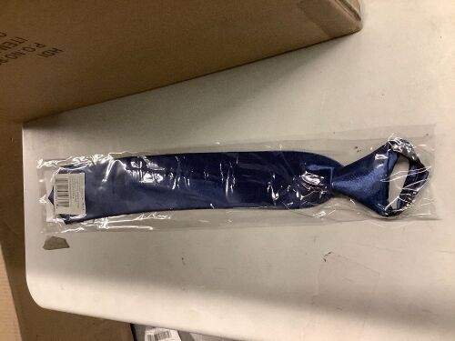 Zipper Necktie, Case Pack, Blue (144 Count) - Lot 9231
