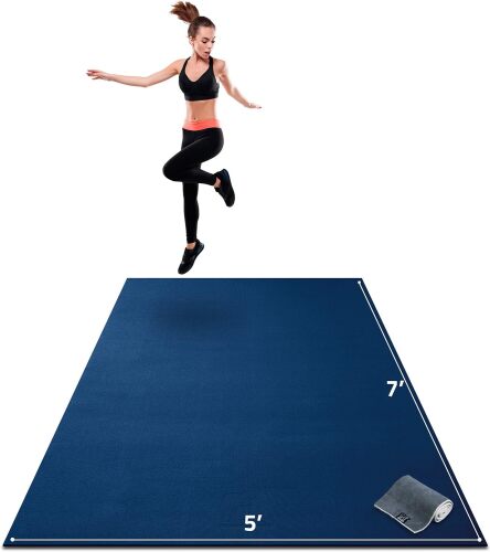 Gorilla Mats Large Exercise Mat – 6'x4', 7'x4', 7'x5', 8'x4', 10'x4' (1/4" Thick) – Ultra Durable Workout Mat for Home Gym Flooring – Non-Slip, Flat Fitness, Yoga & Weight Lifting Floor Mat - Lot 9235