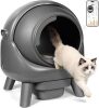 Self Cleaning Cat Litter Tray with APP Control, Anti-Pinch Automatic Cat Litter Tray with Safety Protection, Scoop Free Smart Robot Litter Box for Multiple Cats Households, Includes Waste Bags - Thumbnail 1