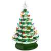 Pre-Lit Ceramic Tabletop Christmas Tree with Lights- 15in - Thumbnail 1