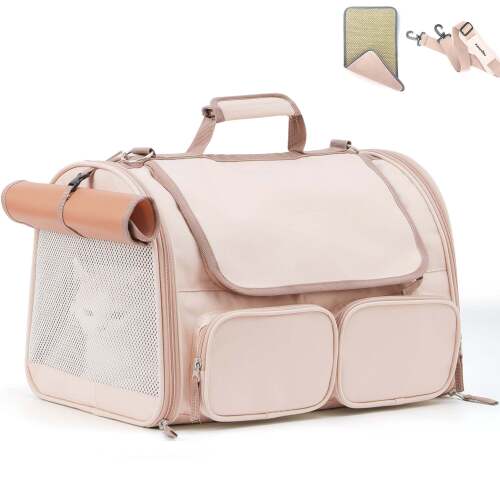 FUKUMARU Cat Backpack Carrier, Expandable Small Pet Carriers for Cats with 4 Pockets - Lot 10086