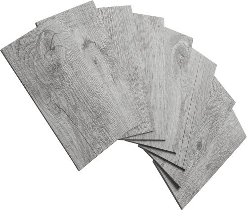 AULIGET 100 Piece Peel and Stick Backsplash PVC Tile, 3 Inch x 6 Inch Dover Gray Stick on Tiles for Backsplash Kitchen, Bathroom, Laundry Room, Camper, Fireplace