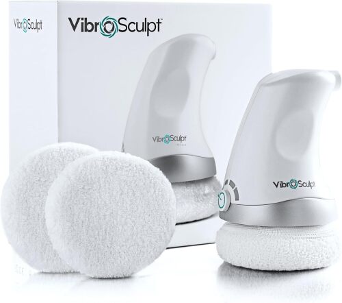 Vibro Sculpt 1.0 Body Sculpting Machine – Lymphatic Drainage Massager & Cellulite Massage Tool for Legs, Stomach & Arms – with Interchangeable Pads that Helps Improve Skin Texture