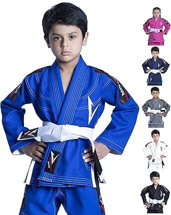 Brazilian BJJ Gi Jiu Jitsu Gi for Child Kids Gi Uniform Durable Pant & Jacket 100% Cotton