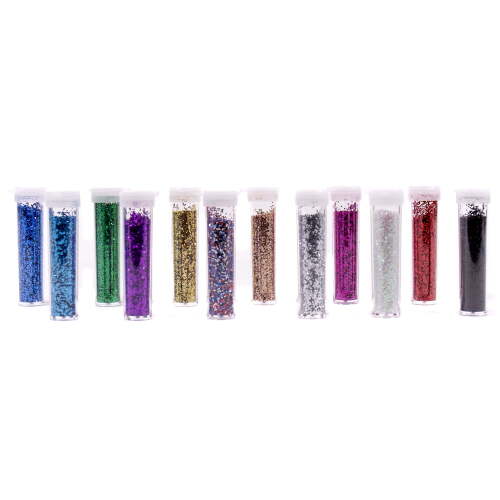 Hello Hobby Multicolor Glitter Shakers, (48 count) 4-Pack, 12 Per Pack