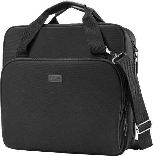 3Inch 3Ring Zipper Binder D-Ring, Binder with Strap 800 Sheet Capacity & Multi-Pockets School and Office Binder Organizer, Compatible with 13-Inch MacBook(Patent Design Black)