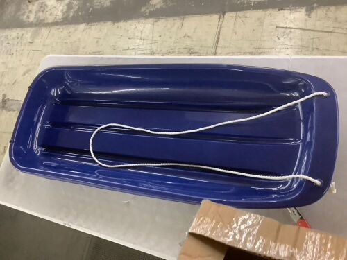 48in Kids Toboggan Snow Sled Board w/ Pull Rope, Curved Edges