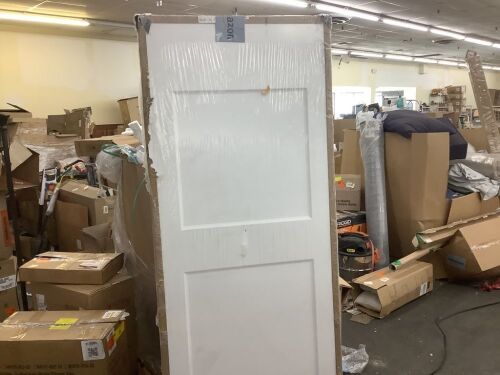 BARNSMITH 30" x 80" 2-Panel White Primed Molded Door Slab