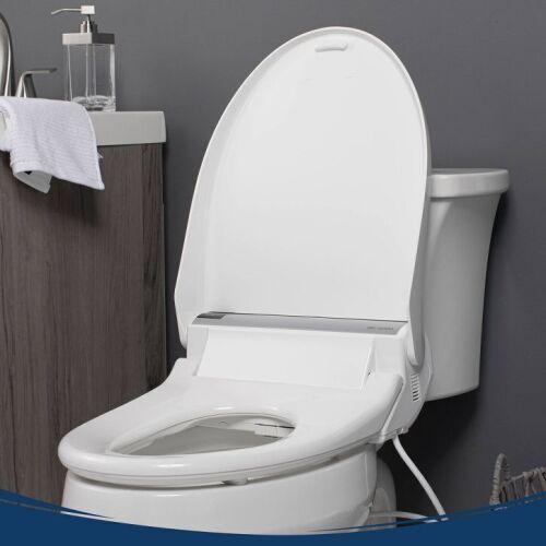 Bemis Bio Bidet 2000 Electric Smart Bidet Seat in Elongated White with Drylette Towels