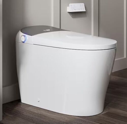 HOROW Tankless Elongated Smart Toilet Bidet in White with Auto Flush, Heated Seat, Warm Air Dryer, Bubble Infusion Wash