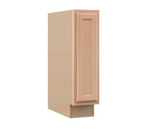 Hampton Bay Recessed Panel 9 in. W x 24 in. D x 34.5 in. H Assembled Full Height Door Base Kitchen Cabinet in Unfinished