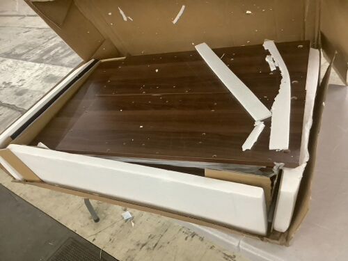 Multipurpose Folding Table w/ Wheels, 3 Storage Shelves, Cubby, Handle