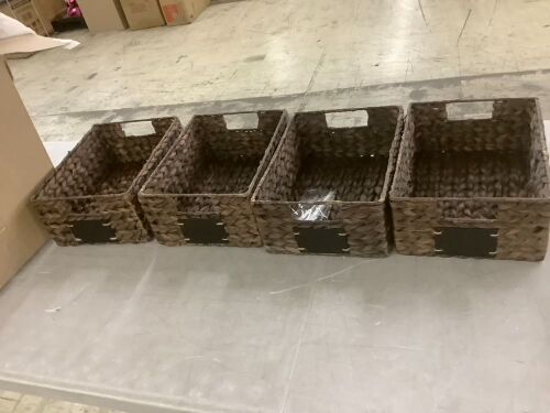 Woven Storage Baskets, Set of 4