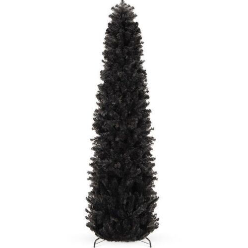 4.5' Black Artificial Pencil Holiday Christmas Tree