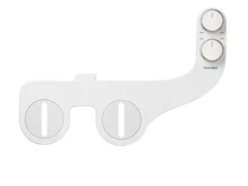 Brondell FreshSpa Comfort+ Non-Electric Dual Temperature Bidet Attachment in White
