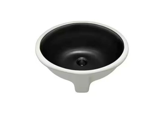 Swiss Madison Monaco 19 in. Ceramic Undermount Bathroom Sink in Matte Black