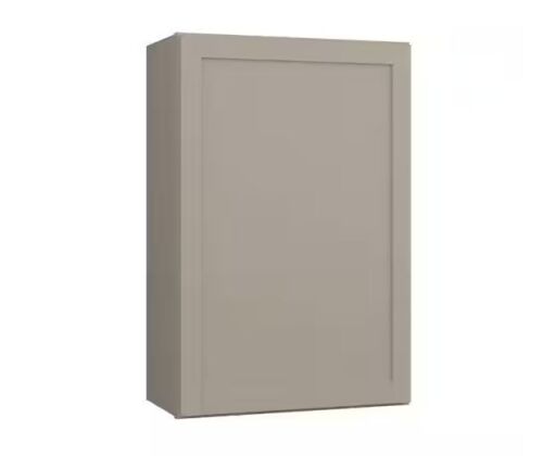Hampton Bay Courtland 24 in. W x 12 in. D x 36 in. H Assembled Shaker Wall Kitchen Cabinet in Sterling Gray - Blemish