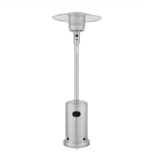 Hampton Bay 48000 BTU Stainless Steel Propane Standing Patio Heater with Wheels