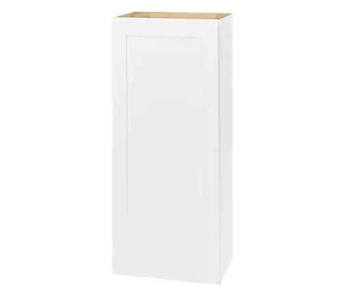 Hampton Bay Avondale 18 in. W x 12 in. D x 42 in. H Ready to Assemble Plywood Shaker Wall Kitchen Cabinet in Alpine White
