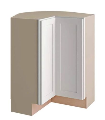 Hampton Bay Courtland Lazy Susan Corner Base Shaker Cabinet, Polar White