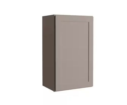Hampton Bay Courtland 18 in. W x 12 in. D x 30 in. H Assembled Shaker Wall Kitchen Cabinet in Sterling Gray