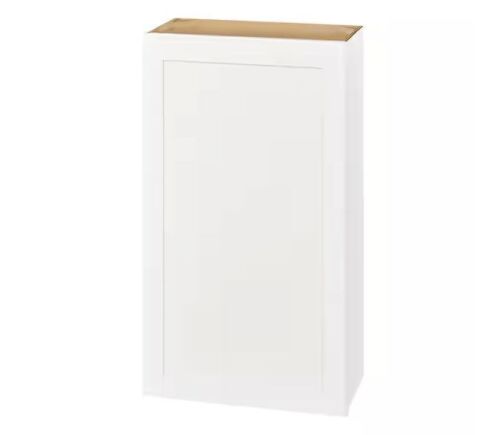 Hampton Bay Avondale 24 in. W x 12 in. D x 42 in. H Ready to Assemble Plywood Shaker Wall Kitchen Cabinet in Alpine White