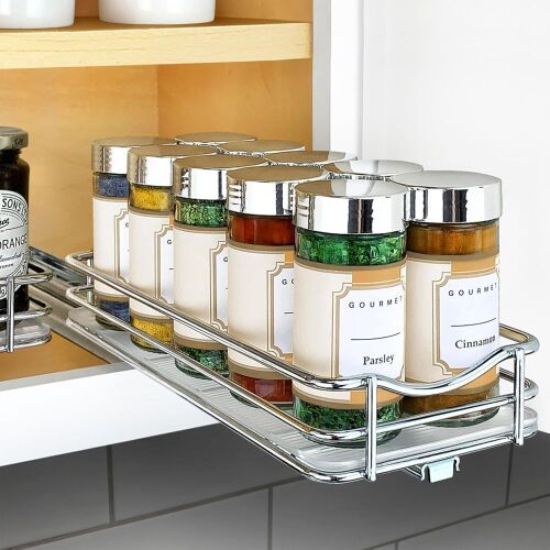 LYNK PROFESSIONAL Pull Out Spice Organization for Cabinets, 4-3/8 inch Wide