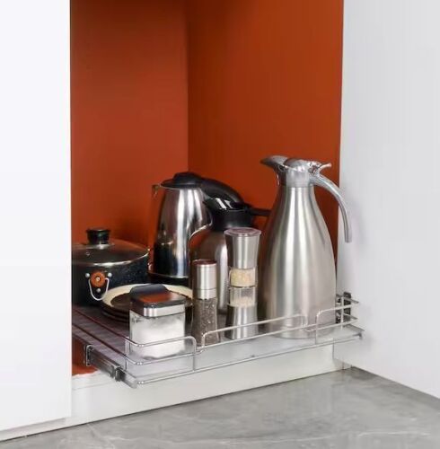 21.5 in. W x 21 in. D x 3.5 in.H Pull-Out Drawer Organizer, Steel Slide-Out for Under Sink, Fit 23 in.W x 22in.D x 7in.H