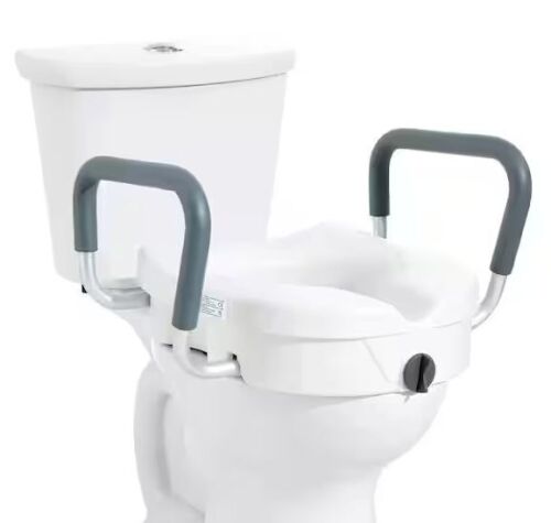VEVOR 5 in. Height Raised Toilet Seat Round 350 lbs. Weight Capacity