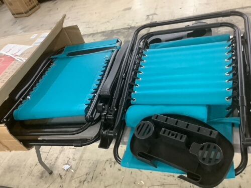 Set of 2 Adjustable Zero Gravity Patio Chair Recliners w/ Cup Holders