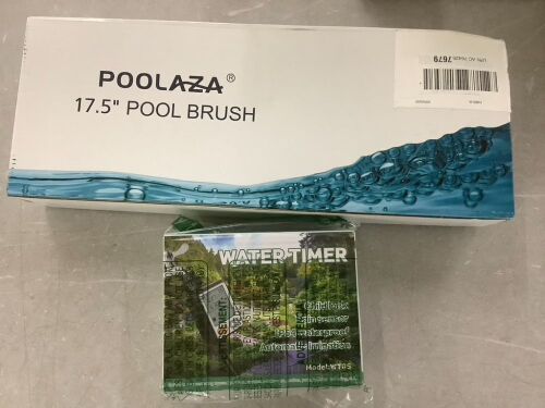 Water Timer & 17.5" Pool Brush
