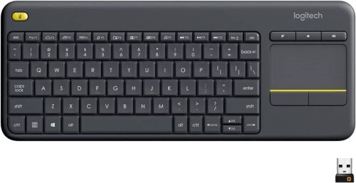 Logitech K400 Plus Wireless Touch TV Keyboard with Easy Media Control and Built-in Touchpad