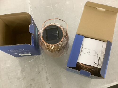 Lot of (2) Outdoor Solar Lanterns, Hummingbird