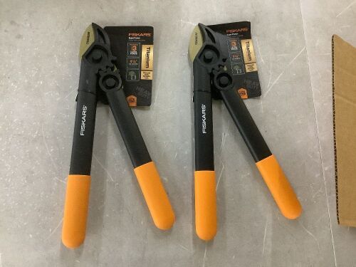 Lot of (2) Fiskars PowerGear Hybrid Pruner Lopper Tool