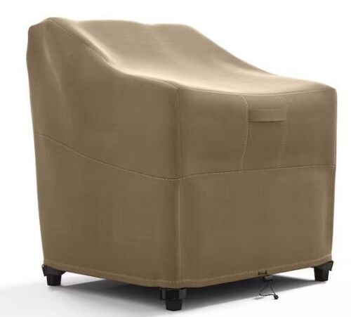 KHOMO GEAR 38 in. L x 36 in. H x 36 in. D, Brown Outdoor Patio Wide Chair Furniture Cover