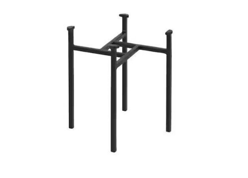 Lot of (2) ACHLA DESIGNS 15 in. Tall Black Powder Coat Metal Simple Minimalist Tabletop and Floor Eileen Plant Stand