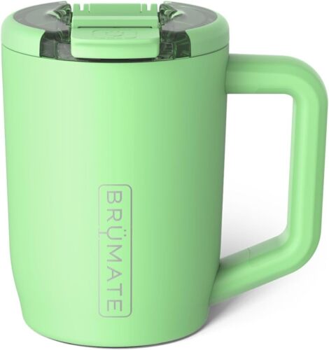 BrüMate Müv - 15oz 100% Leak Proof Insulated Coffee Mug with Handle & Lid - Stainless Steel Coffee Travel Mug - Double Walled Coffee Cup (Kiwi)