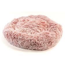 Pet Dog Cat Bed Kennels Warm Sleeping Cushion Plush Donut Faux Fur Round Nest