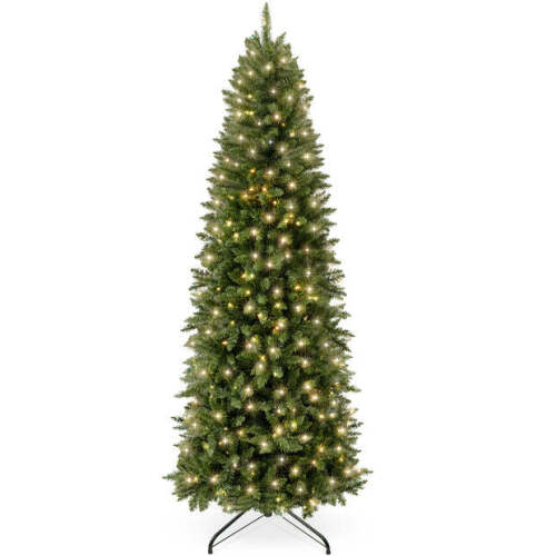 Prelit Spruce Pencil Christmas Tree w/ Incandescent Lights 7.5ft