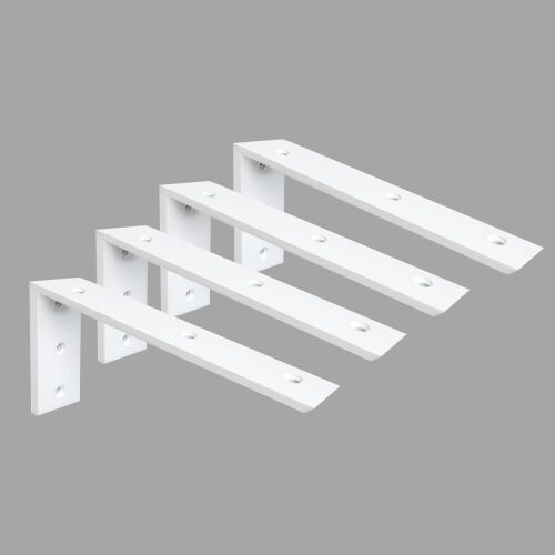 Countertop Support Bracket 4 Pack 14 Inch Heavy Duty 3/8" Thick White Granite L Bracket 14"x6"x2.5" Shelf Mantel Corbels for Quartz/Wood/Concrete/Laminate