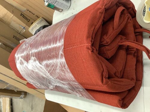 Set of 2 Outdoor Seat Cushions, Red
