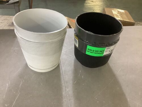 Lot of (4) 8" Round Planter Pots