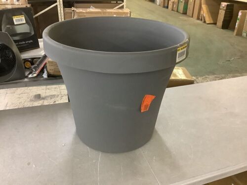 Bloem Terra 24 in. Charcoal Plastic Planter