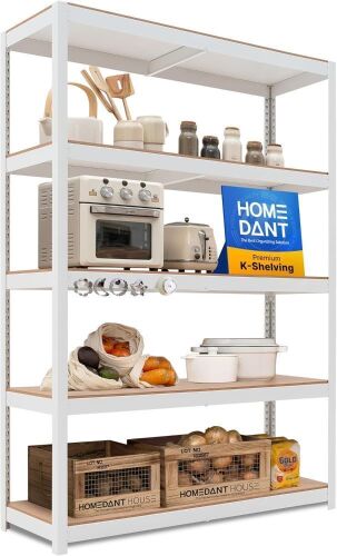 Homedant House Heavy Duty 5 Tier Shelving, 48.1" x 16.5" x 71.3"