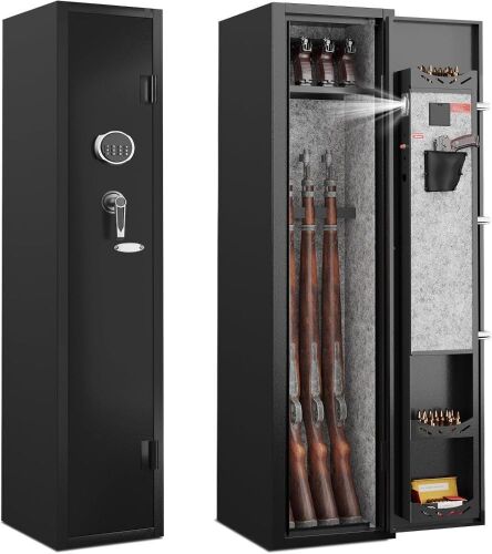 KAER 2-3 Gun Safe with Removable Storage Shelf, 8.66" x 9.85" x 52"