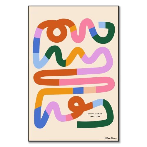 ArtFab Print for Infinity Frame "Good Things Puzzle" by Olivia Herrick 48" x 72"