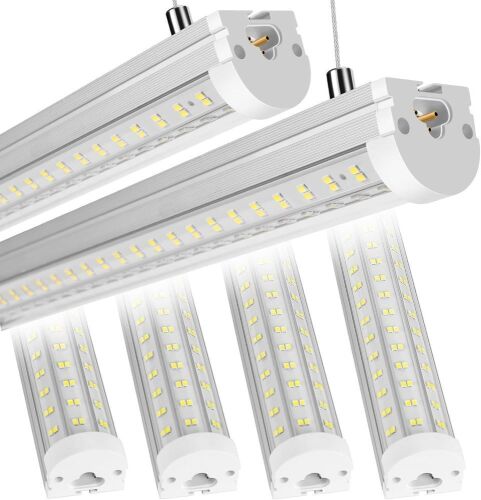 Phiwicsh 8FT U Shape 125W Integrated Tube Bright LED Light, 6500K Clear White, 20000LM, Plug&Play, 6 Pack