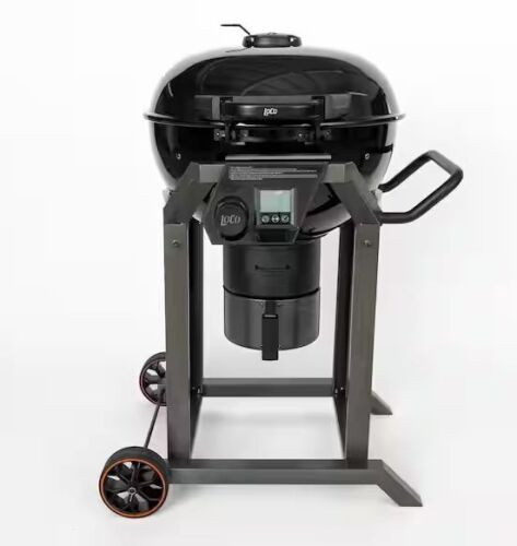 LOCO 22.5 in. SmartTemp Kettle Charcoal Grill in Black with Stand